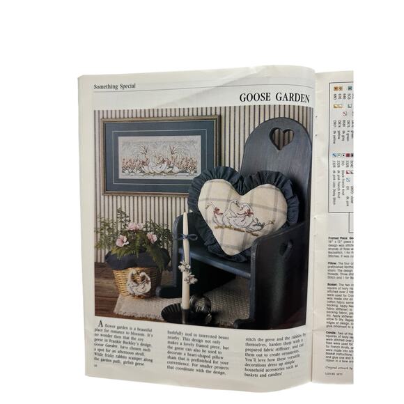 Vintage For The Love of Cross Stitch Project Magazine 1988 LEISURE ARTS V1#1 - Picture 5 of 12